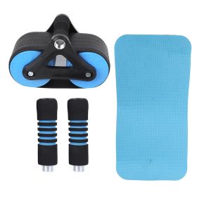 Springback Wheels Roller Domestic Abdominal Exerciser Push‚Äëup Training Mute Fitness Equipment Blue