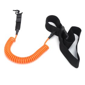 Surfboard Leash TPU Heliciform Comfortable HighElastic Surfing Safety Traction Rope(Orange )