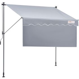 VEVOR Manual Retractable Awning, 78" Outdoor Retractable Patio Awning Sunshade Shelter