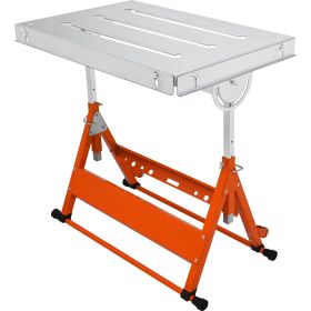 VEVOR Welding Table 30" x 20", 400lbs Load Capacity Steel Welding Workbench Table on Wheels, Folding Work Bench with Three 1.1" Slot, 3 Tilt Angl