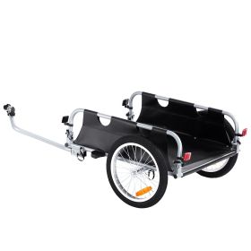 VEVOR Bike Cargo Trailer, 100 lbs Load Capacity, Heavy-Duty Bicycle Wagon Cart, Foldable Compact Storage & Quick Release with Universal Hitch