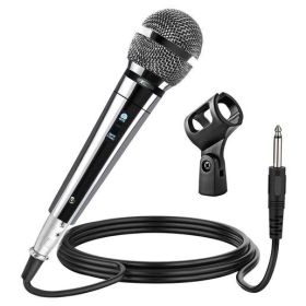 5 CORE Microphone Dynamic Vocal Handheld Mic Cardioid Unidirectional Microfono w On Off Switch + XLR Audio Cable for Singing Karaoke Public Speak