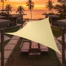 Artpuch Custom Size Beige Sun Shade Sail Triangle Canopy 185 GSM Durable Fabric UV Block Awning for Outdoor Patio Garden Backyard (Customized Availabl (Color: Beige, size: 07'x14')